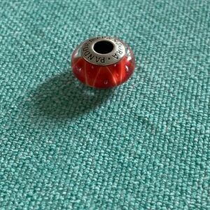 Murano red looking glass bead